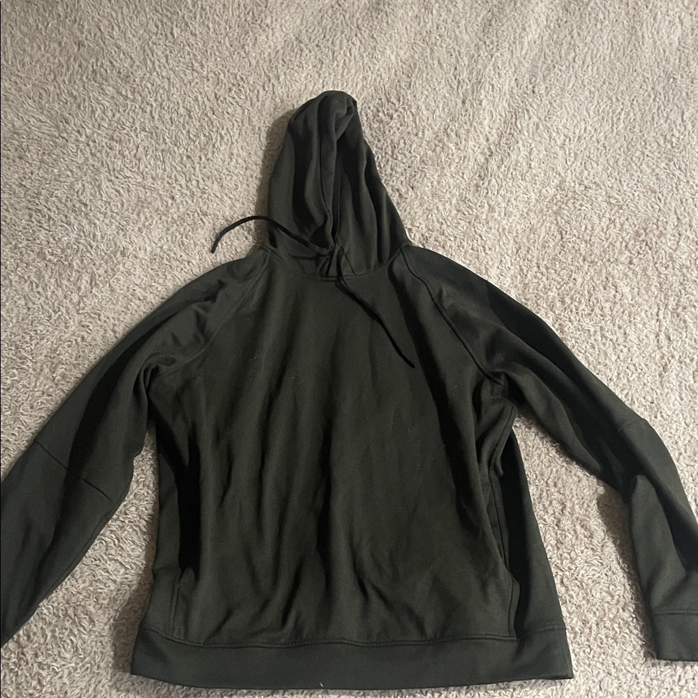 lululemon Olive Green and Black Hooded Pullover